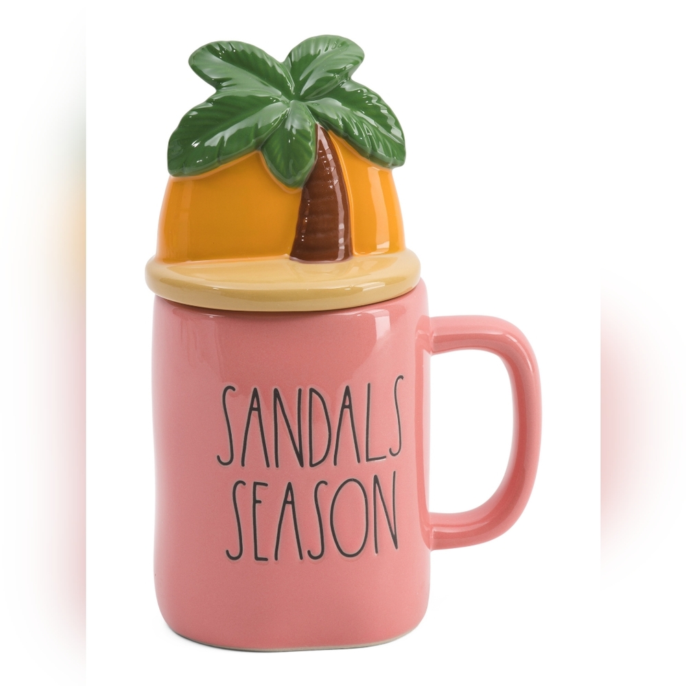 NEW Rae Dunn Sandals Season Figural Lidded Mug